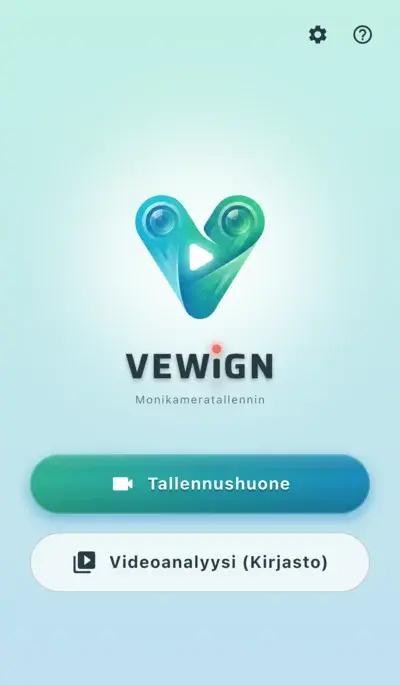 Yksinkertainen ja intuitiivinen päävalikko