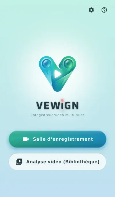 Menu principal simple et intuitif