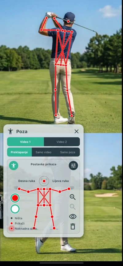 Postavke AI detekcije kostura (poze)