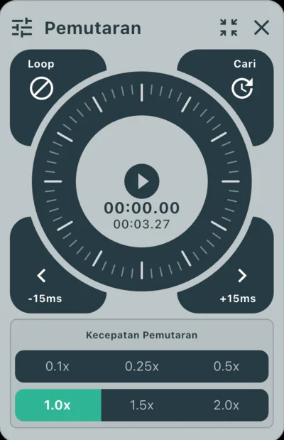 Operasi dengan jog dial