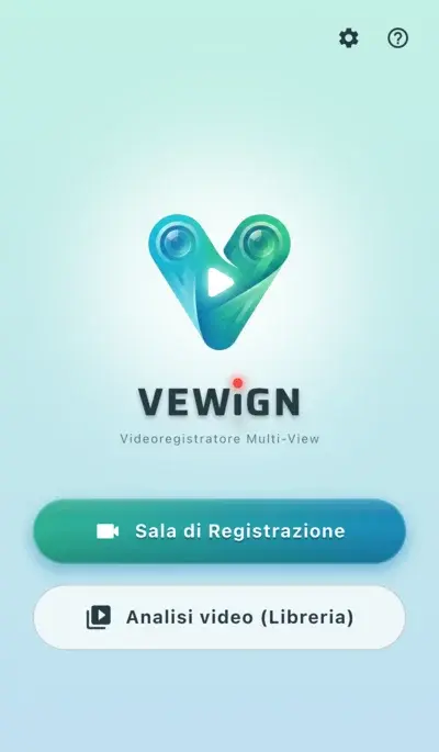 Menu principale semplice e intuitivo