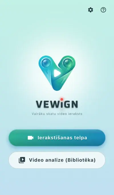 Vienkārša un intuitīva galvenā izvēlne