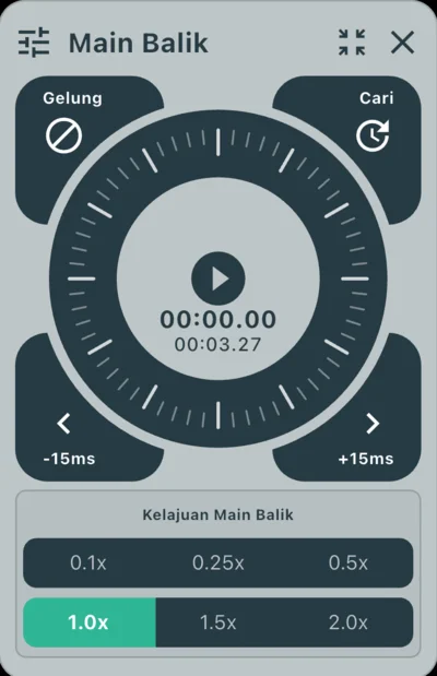 Operasi dengan dail jog