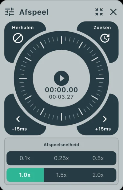 Bediening via jogwiel