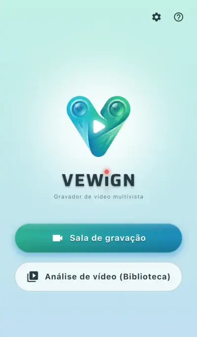 Menu principal simples e intuitivo