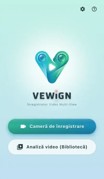 Meniu principal simplu și intuitiv