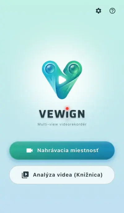 Jednoduché a intuitívne hlavné menu