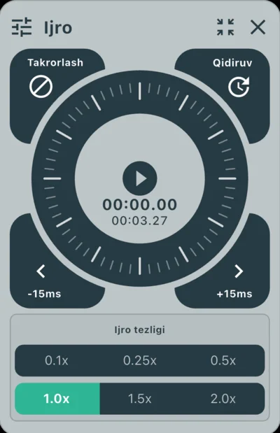 Jog dial orqali boshqarish